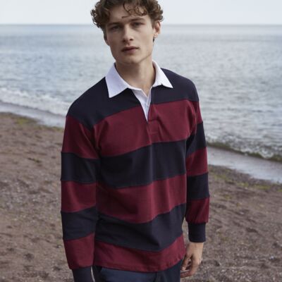 Front Row Sewn Stripe Rugby Shirt Thumbnail